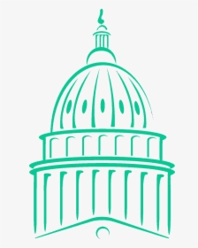 Congress Clipart Dome Capitol Building - Madison Capitol Building Outline, HD Png Download, Transparent PNG