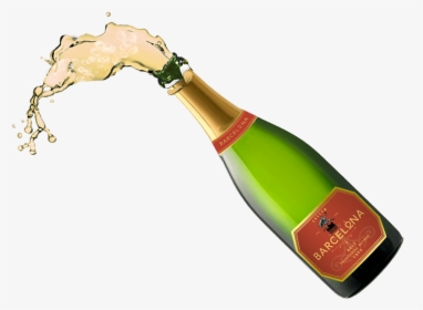Champagne Splash Png Svg Library - Wine Bottle Splash Png, Transparent Png, Transparent PNG