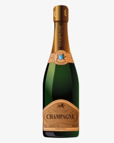 Champagne Bottle Clipart - Champagne Mockup Psd Free, HD Png Download, Transparent PNG