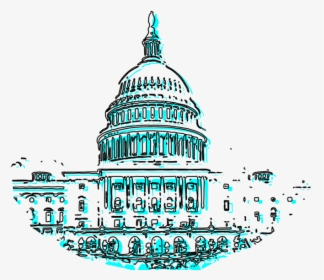 Us Capitol Capitol Washington Dc Vector Drawing Illustration - Dome, HD Png Download, Transparent PNG