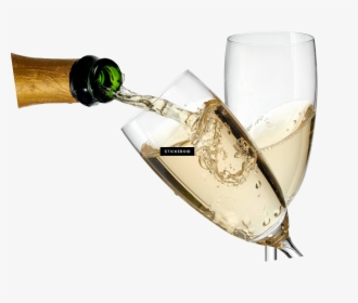 Champagne Popping Png - Sparkling Wine Glass Png, Transparent Png, Transparent PNG