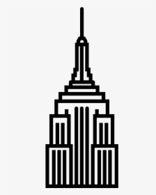 Empire State Building Icon Vector Clipart , Png Download - Vector Empire State Building Png, Transparent Png, Transparent PNG