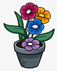 Flower Pot Design Drawing With Colour, HD Png Download, Transparent PNG
