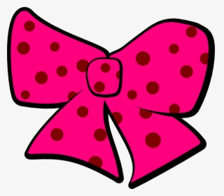 Bow With Polka Dots Svg Clip Arts - Minnie Mouse Pink Ribbon, HD Png Download, Transparent PNG