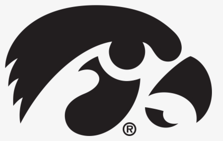 Black And White Iowa Hawkeyes Logo, HD Png Download, Transparent PNG