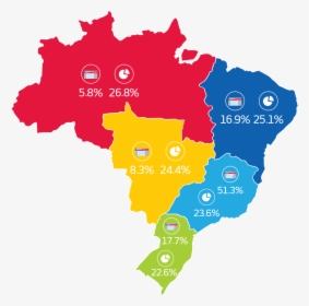 Brazil Map Green, HD Png Download, Transparent PNG