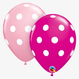 11 Inch Qualatex Big Polka Dots Pink & Wild Berry With - Pink Polka Dot Balloons, HD Png Download, Transparent PNG