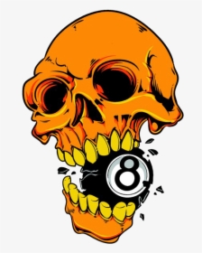 T-shirt Skull Hd Image Free Png Clipart - 8 Ball Skull, Transparent Png, Transparent PNG