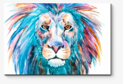 Lion Watercolor Painting - Watercolor Lion Mane, HD Png Download, Transparent PNG