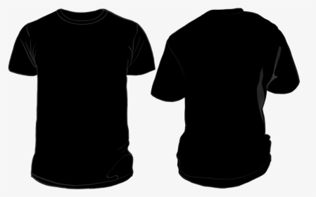 Black T-shirt Png Image Transparent - T Shirt Png Vector, Png Download, Transparent PNG