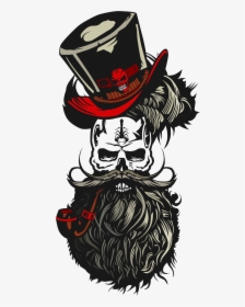 Headdress Clipart Skull - Skull With A Beard, HD Png Download, Transparent PNG