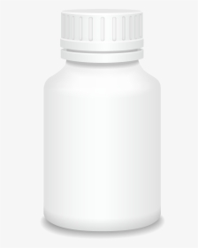 White Vector Medicine Bottle Png Download - Plastic Bottle, Transparent Png, Transparent PNG