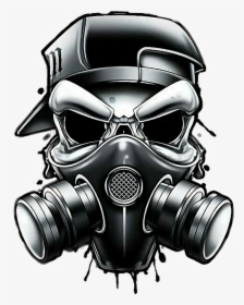 Skull Gas Mask Png - Gas Mask Skull Graffiti, Transparent Png, Transparent PNG