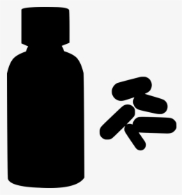 Medicine, Medical, Sick, Bottle, Silhouette - Medicine Silhouette, HD Png Download, Transparent PNG