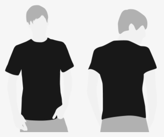 Black T Shirt Template - Black T Shirt Both Sides, HD Png Download, Transparent PNG