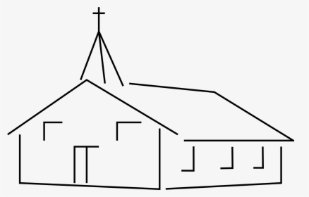 Line Art,shed,triangle - Church Clipart Black And White Free, HD Png Download, Transparent PNG