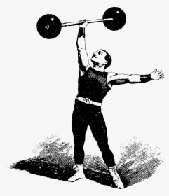 Vintage Weight Lifter , Png Download - Vintage Strong Man Drawings, Transparent Png, Transparent PNG
