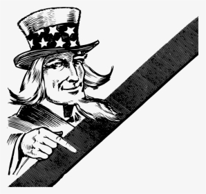 Free Clipart Uncle Sam Taking Money - Kartun Menunjuk Ke Bawah, HD Png Download, Transparent PNG