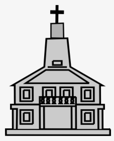 Clipart Png Church - Sketsa Gambar Tempat Ibadah, Transparent Png, Transparent PNG