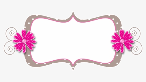 Curly Frame Polka Dot Pink Beige - Clip Art Frame Pink Png, Transparent Png, Transparent PNG
