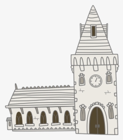 Church, Clip, Art, Drawing, Religion, Symbol, Christian - Wedding Church Cartoon Transparent, HD Png Download, Transparent PNG