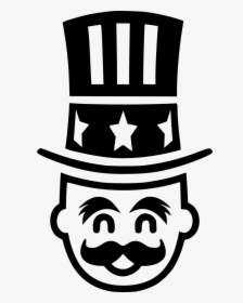 Uncle Sam - Uncle Sam Hat Clipart Black And White, HD Png Download, Transparent PNG