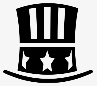 Uncle Sam Hat - Uncle Sam Hat Clipart Black And White, HD Png Download, Transparent PNG