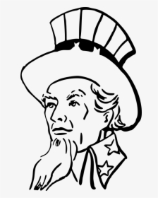 Black And White Clipart Of Uncle Sam, HD Png Download, Transparent PNG