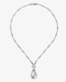 Diamond Necklace With Pearl Png Clipart - Clip Art, Transparent Png, Transparent PNG