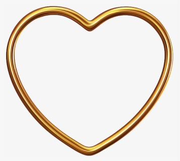 Picture Frames Heart Frame Image Clip Art - Gold Heart Frame Png, Transparent Png, Transparent PNG
