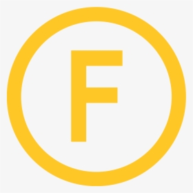 Orange Circle F Logo Ligne F Narbonne Png - Yellow Question Mark In Circle, Transparent Png, Transparent PNG