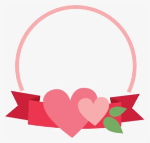 Banner Heart Frame Cookie Cutter - Circle Heart Frame Png, Transparent Png, Transparent PNG
