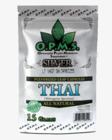Opms Kratom Silver Thai 15g, 30 Caps - Aloe, HD Png Download, Transparent PNG