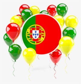 Round Flag With Balloons - Portugal Flag, HD Png Download, Transparent PNG