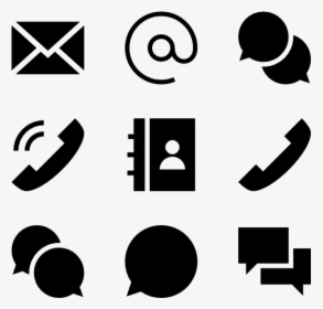 Solid Contact And Communication Elements - Contact Icon Png, Transparent Png, Transparent PNG