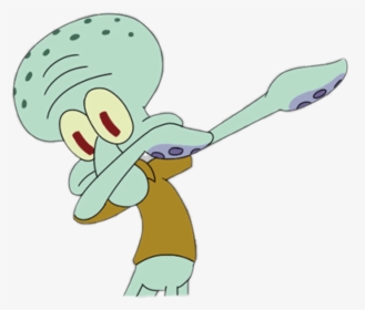 Dab Transparent Background, Picture - Squidward Dabbing, HD Png Download, Transparent PNG