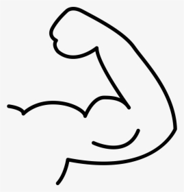 Muscle Flex Outline Comments - Cartoon Muscle Flexing, HD Png Download, Transparent PNG
