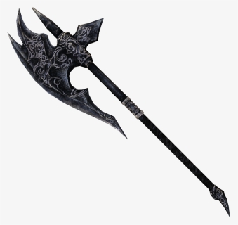 Elder Scrolls Skyrim Ebony Weapon - Fantasy Two Handed Axe, HD Png Download, Transparent PNG