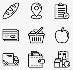 Grocery - Design Icons Vector, HD Png Download, Transparent PNG