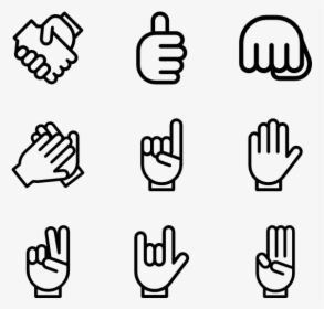 Gesture Hands Lineal - Lineal Hands, HD Png Download, Transparent PNG