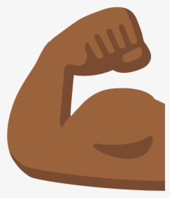 Arm Emoji Biceps Human Skin Color Muscle - Muscle Arm Emoji, HD Png Download, Transparent PNG