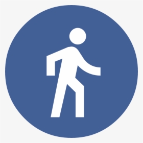 White Icon Of Person Walking - Facebook Icon, HD Png Download, Transparent PNG