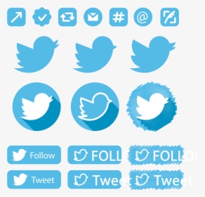 Social Media Twitter Icon - Png Transparent Follow On Twitter Png, Png Download, Transparent PNG