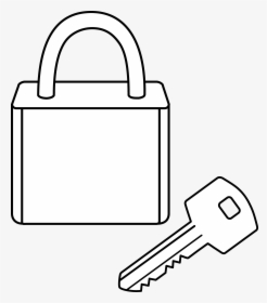 Key Outline Clipart - Lock And Key, HD Png Download, Transparent PNG