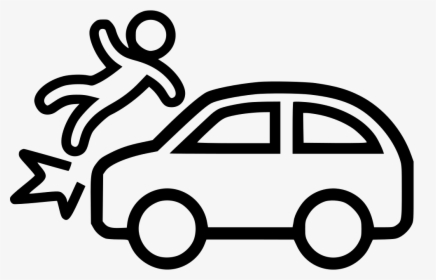 Car Accident - Van Black And White, HD Png Download, Transparent PNG
