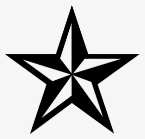 Estrellas Negras Png - Black And White Star Drawing, Transparent Png, Transparent PNG
