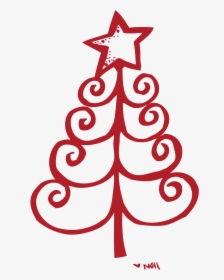 Christmas Tree Clipart Top Border - Whimsical Christmas Tree Clip Art, HD Png Download, Transparent PNG
