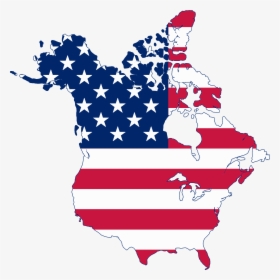 Flag Map Of Canada And United States - Us And Canada United, HD Png Download, Transparent PNG
