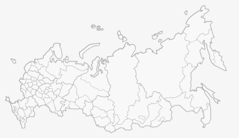Blank Map Of Russia With States, HD Png Download, Transparent PNG