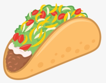 Taco Mexican Food Taco Emoji Vector Illustration - Transparent Background Tacos Clipart, HD Png Download, Transparent PNG